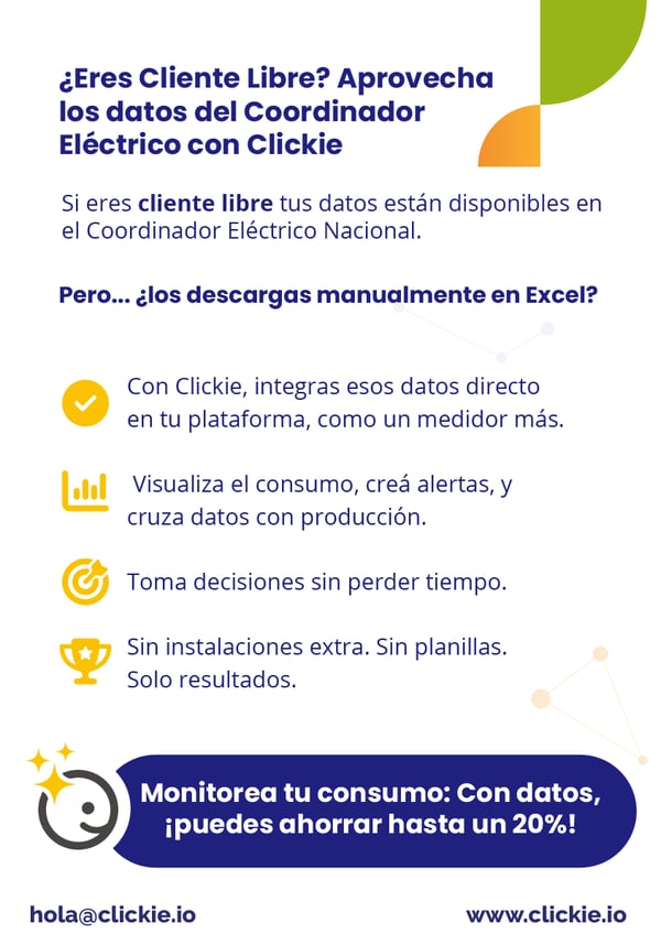 Panel de visualización energética con datos del Coordinador Eléctrico