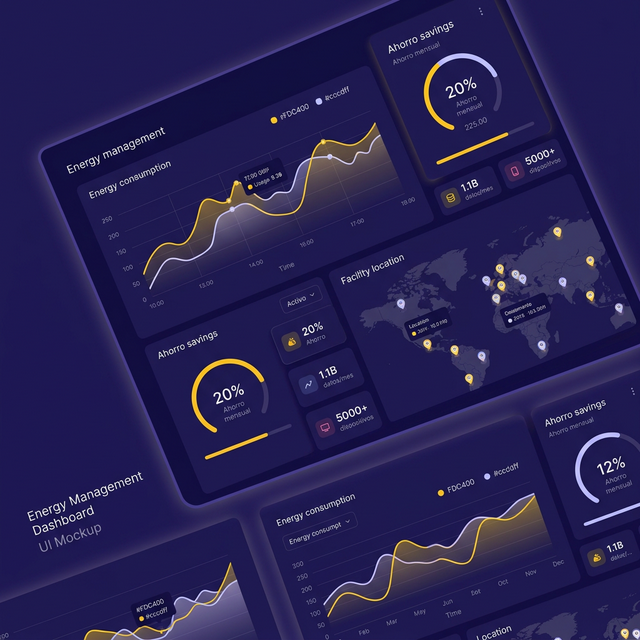 Dashboard de gestión energética Clickie